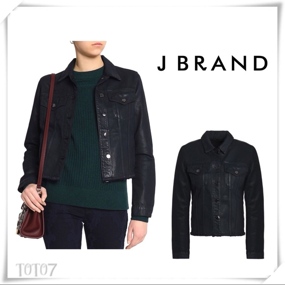 j brand black denim jacket